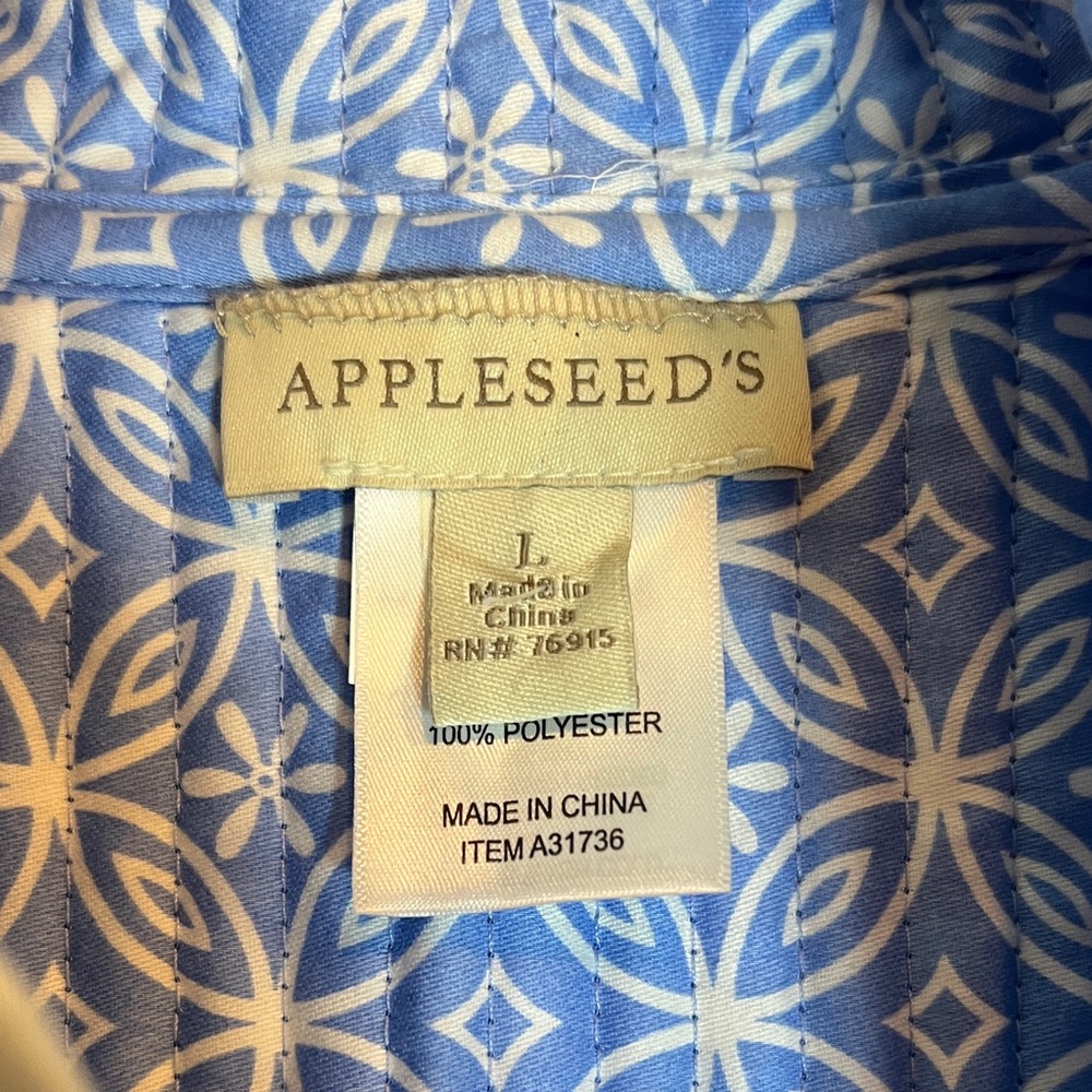 Appleseed's Blue and Pink Floral Reversible Quilted Jacket - Picture 2 of 10